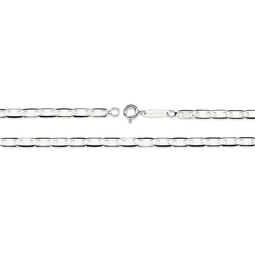 CORDÃO ELO PIASTRINE DE PRATA 925