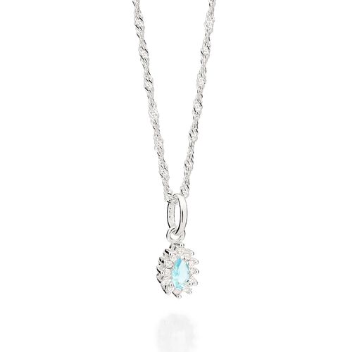 PINGENTE GOTA DE PRATA 925 COM ZIRCÔNIAS E CRISTAL