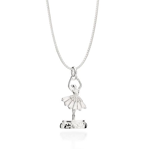 PINGENTE BAILARINA DE PRATA 925 COM ZIRCÔNIAS