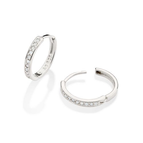 BRINCO ARGOLA DE PRATA 925 COM ZIRCÔNIAS