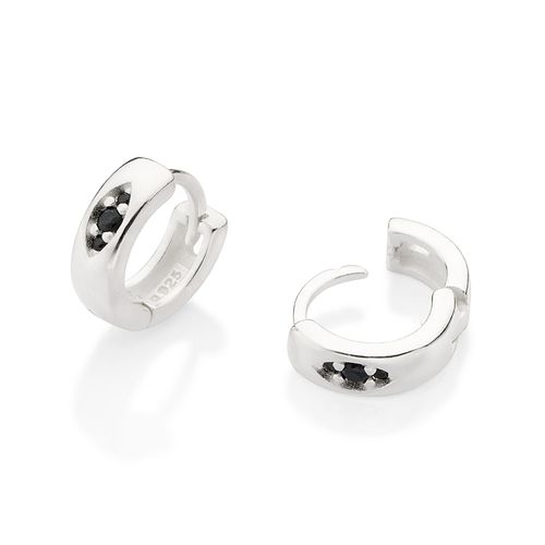 BRINCO ARGOLA DE PRATA 925COM ZIRCÔNIAS