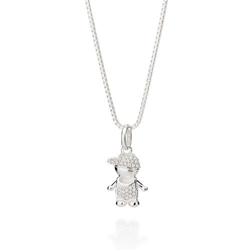 PINGENTE FORMATO MENINO DE PRATA 925 COM ZIRCÔNIAS