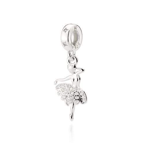 BERLOQUE BAILARINA DE PRATA 925 COM ZIRCÔNIAS