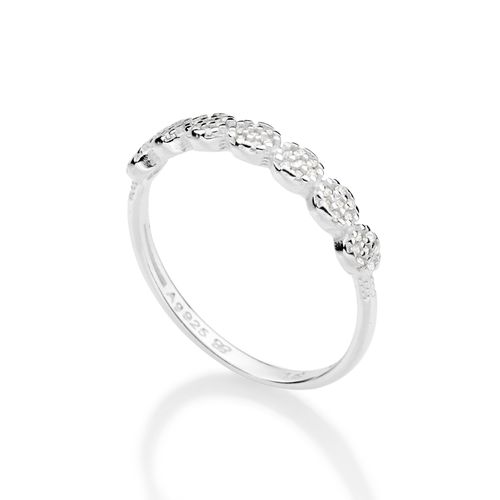 ANEL SKINNY COM ZIRCÔNIAS DE PRATA MACIÇA 925