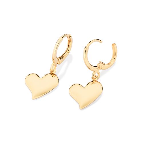 BRINCO ARGOLA CORAÇÃO BANHADO A OURO 18K