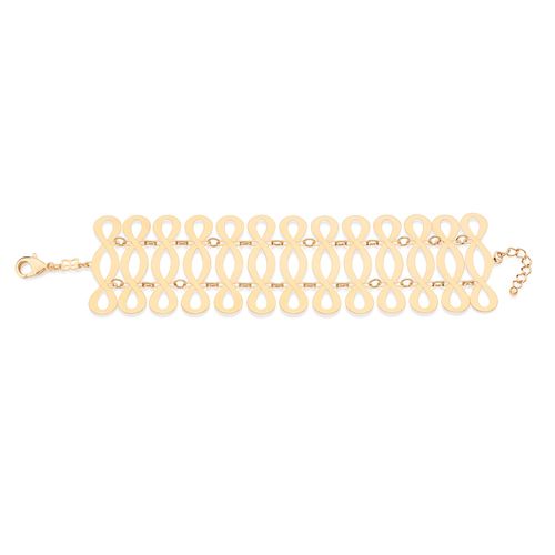 PULSEIRA COM ELOS ENTRELAÇADOS BANHADA A OURO 18K