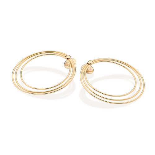 MAXI BRINCO REDONDO BANHADO A OURO 18K