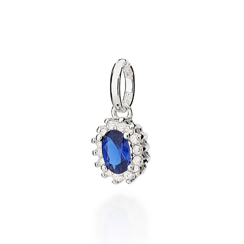 PINGENTE OVAL DE PRATA 925 COM ZIRCÔNIAS