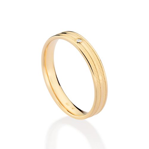 ALIANÇA BANHADA A OURO 18K COM ZIRCÔNIA