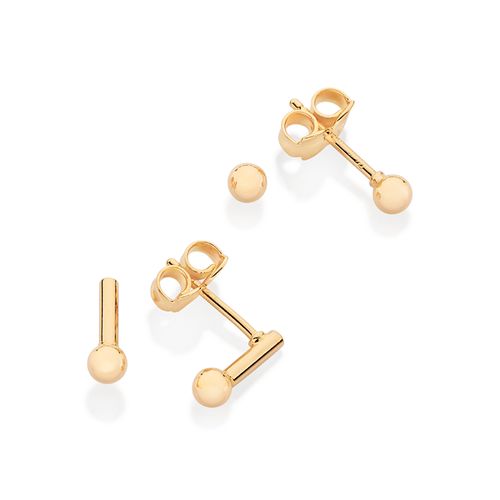 KIT BRINCO PALITO BANHADO A OURO 18K COM ESFERAS
