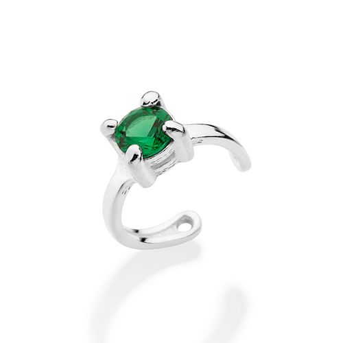 BRINCO PIERCING DE PRESSÃO DE PRATA 925 COM ZIRCÔNIA