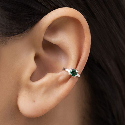 BRINCO PIERCING DE PRESSÃO DE PRATA 925 COM ZIRCÔNIA