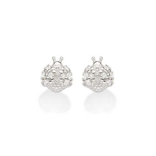 BRINCO JOANINHA DE PRATA 925 COM ZIRCÔNIAS