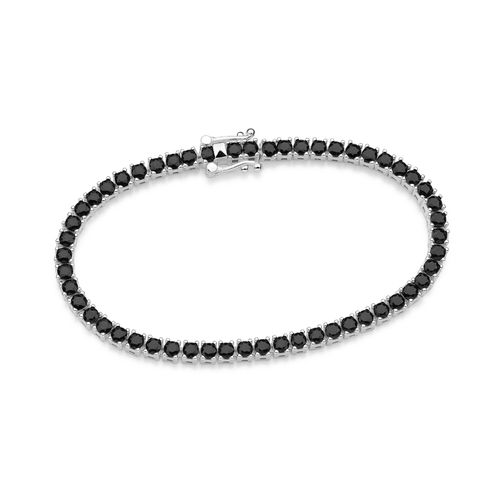 PULSEIRA RIVIERA DE PRATA MACIÇA 925 COM ZIRCÔNIAS