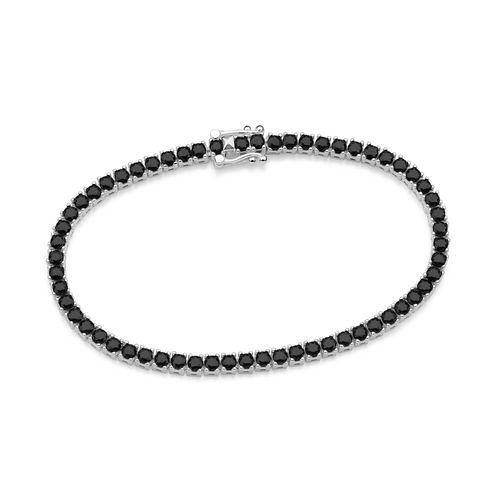 PULSEIRA RIVIERA DE PRATA MACIÇA 925 COM ZIRCÔNIAS