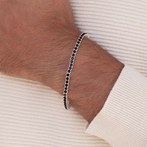 PULSEIRA RIVIERA DE PRATA MACIÇA 925 COM ZIRCÔNIAS
