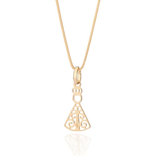 PINGENTE NOSSA SENHORA APARECIDA BANHADO A OURO 18K