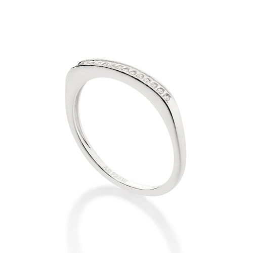 ANEL SKINNY DE PRATA 925 COM ZIRCÔNIAS
